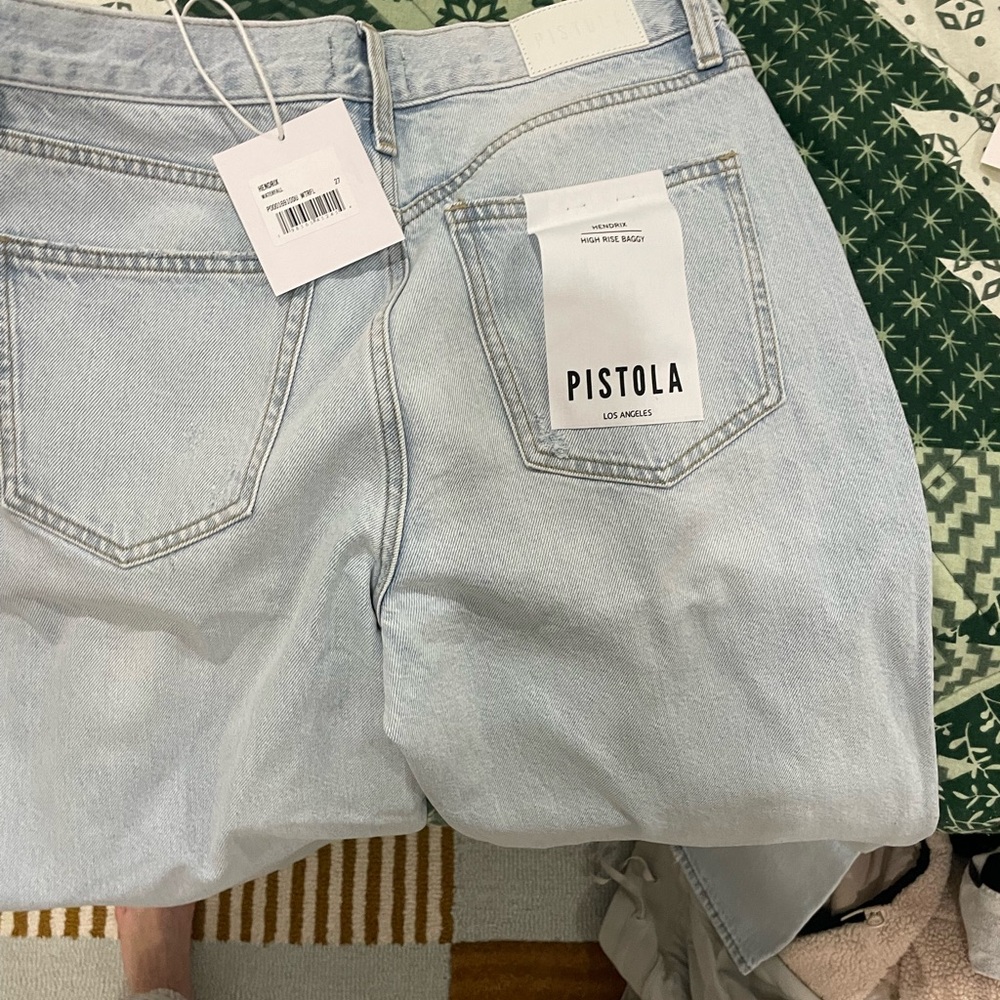 Pistola Hendrix high rise baggy jean- waterfall